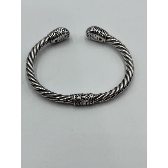 Sterling‎ Silver Artisan 925 Mystic
Quartz Balinese Hinge Bangle Bracelet 20g - Picture 7 of 14